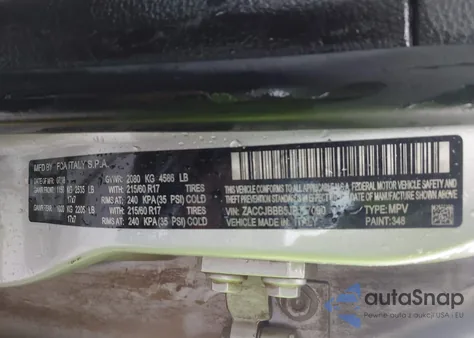 2018 Jeep Renegade Latitude 4X4 из США, поврежденный, VIN ZACCJBBB5JPJ07090